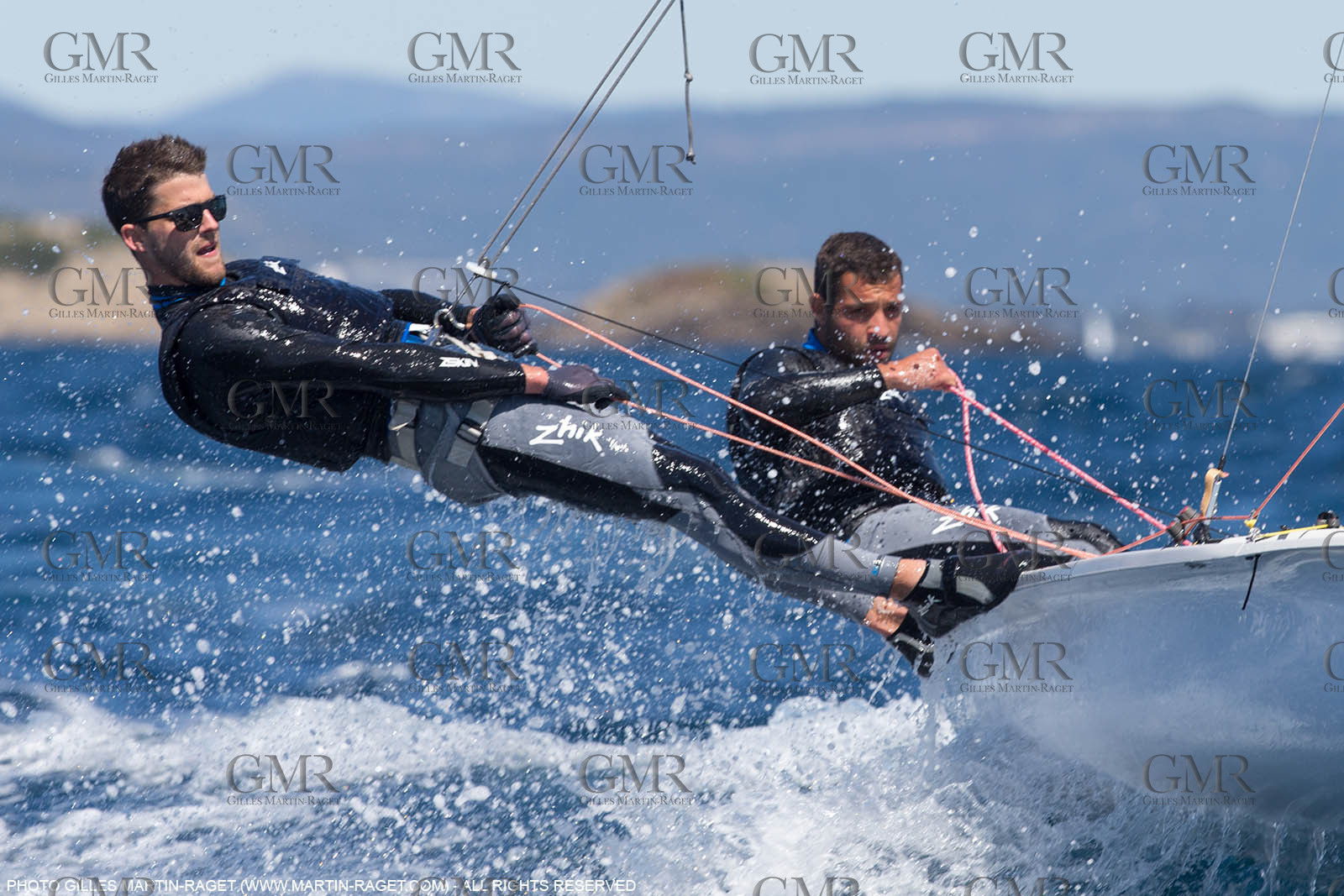 25 04 2016, Hyères (FRA,83), Jeux Olympiques Rio 2016, voile, 470, Sofian Bouvet   Jeremie Mion, SFS Voile