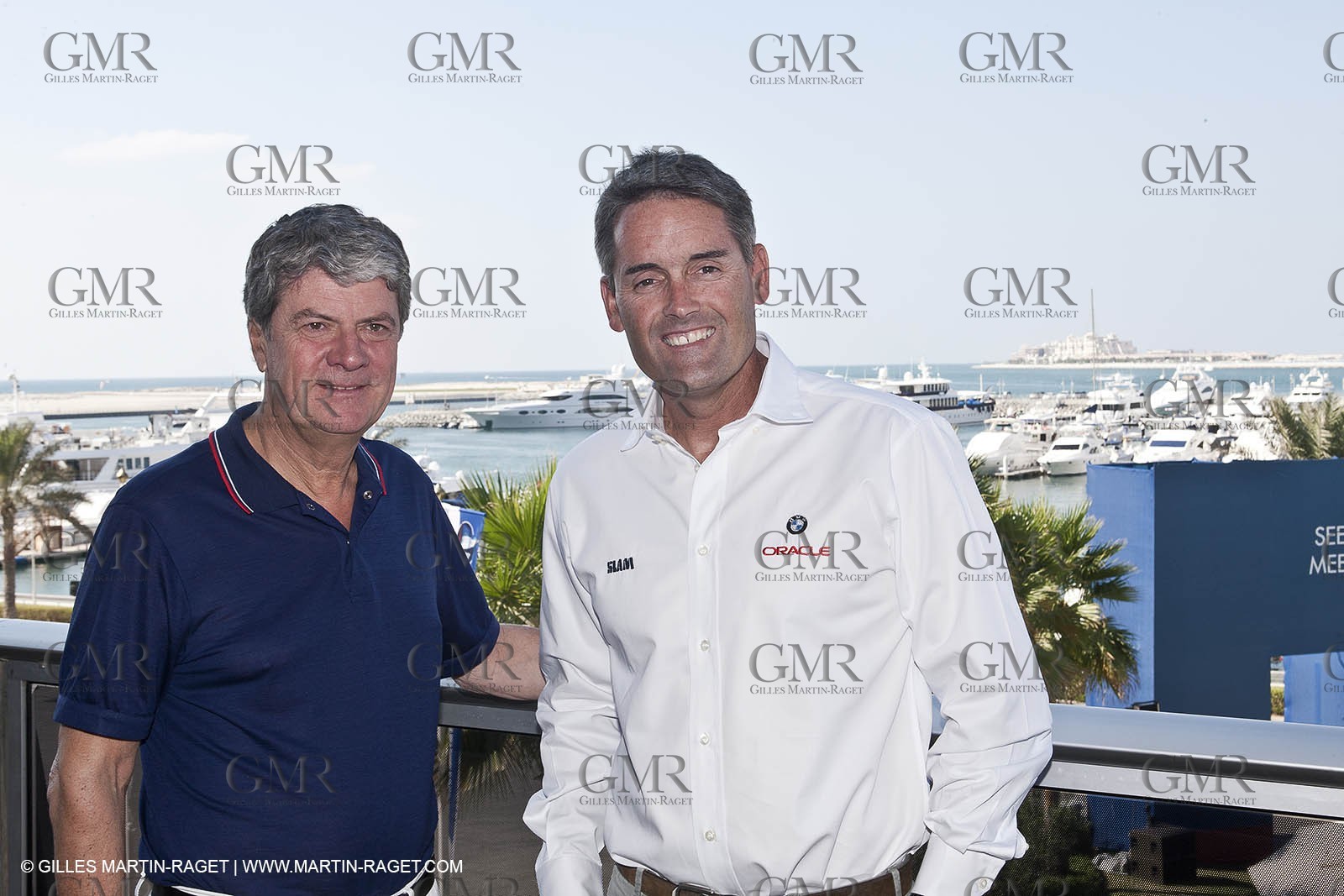 25 07 2010 - Dubai (UAE)  34th America's Cup- Louis Vuitton Partnership Announcement- Russell coutts, Yves Carcelle