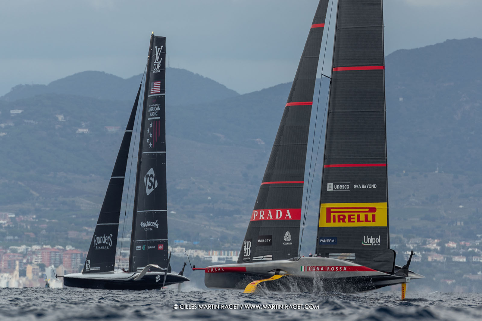 18 09 2024, Barcelona (ESP), 37th America's Cup, Deli-finale Louis Vuitotn Cup, Race Day 4