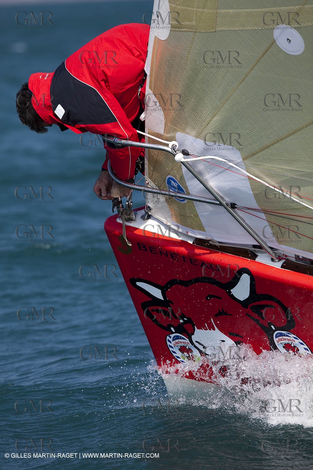 13 03 2010 -  La Grande Motte   Port Camargue (FRA) - Groupe Bel - Kito de Pavant   Sebastien Audigane training for Transat AG2R