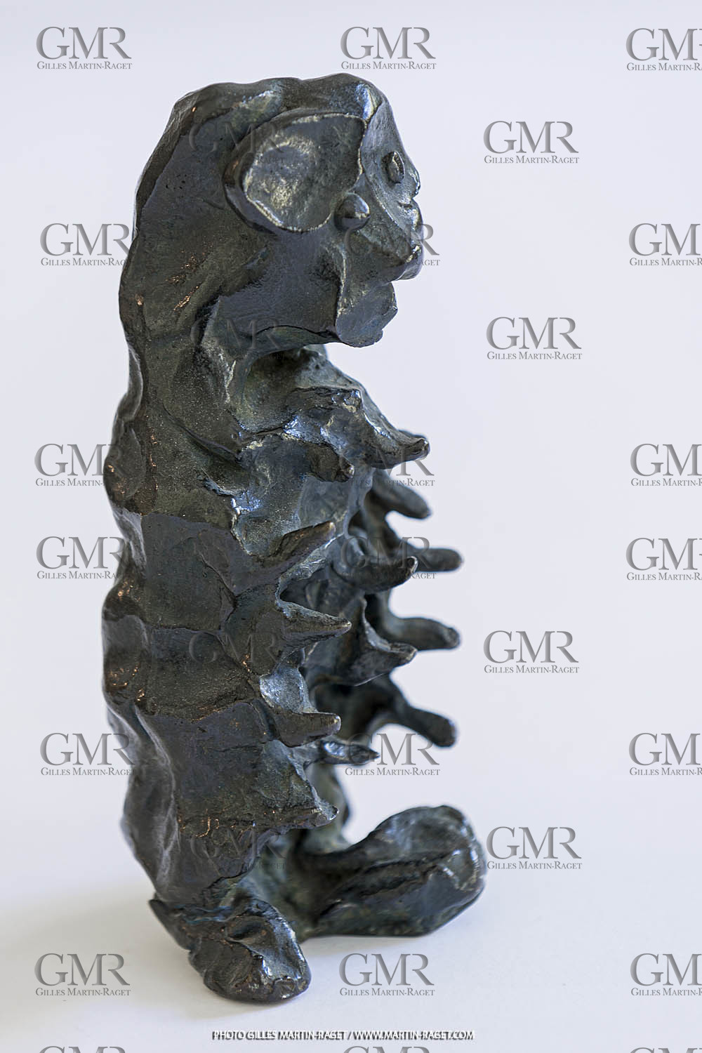 03 08 2020, Marseille (FRA,13), Oeuvre de Germaine Richier, Tarasque 1955, Bronze patiné foncé, Epreuve d'Exposition, Fondeur L. Thinot, Paris, 18 x 9 x 7 cm, Collection particulière