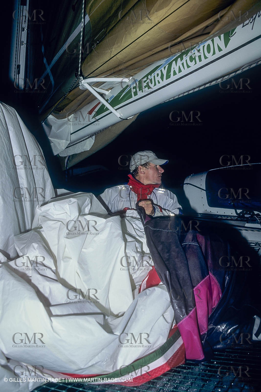 Sailing, Offshore Racing, Route du Rhum 1990, Fleury Michon IX, Philippe Poupon