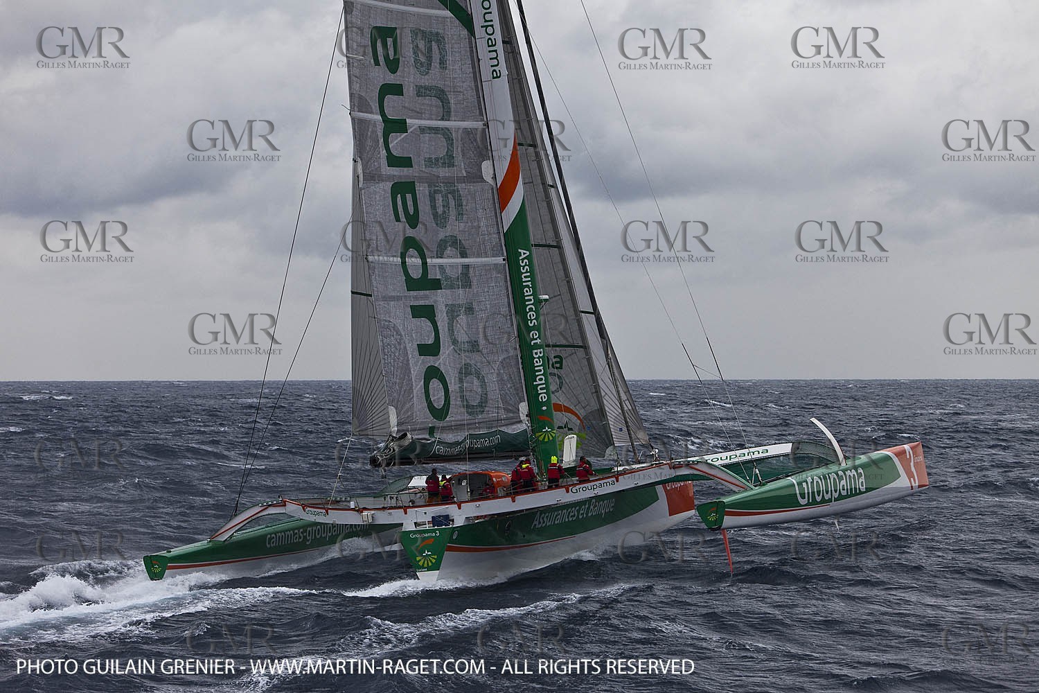 05 14 09 - Marseilles - Mediterranean Record - Groupama 3 - Franck Cammas - G Class - Start from Marseilles to Carthage (Tunisia)