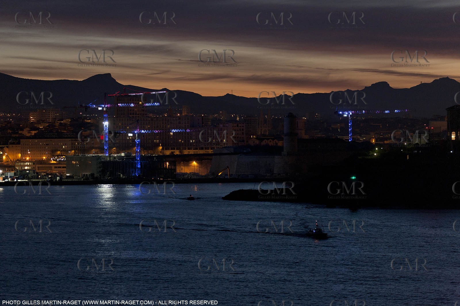 17 02 2012 - Marseille (FRA,13) - Arrival in Marseille harbour onboard ferry Piana (La Meridionale Corp.)
