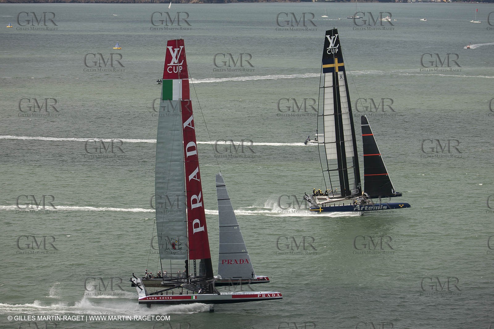 03 08 2013 - San Francisco (USA,CA) - 34th America's Cup - Louis Vuitton Cup - Semi-finals - Luna Rossa vs Artemis Racing - Race 1