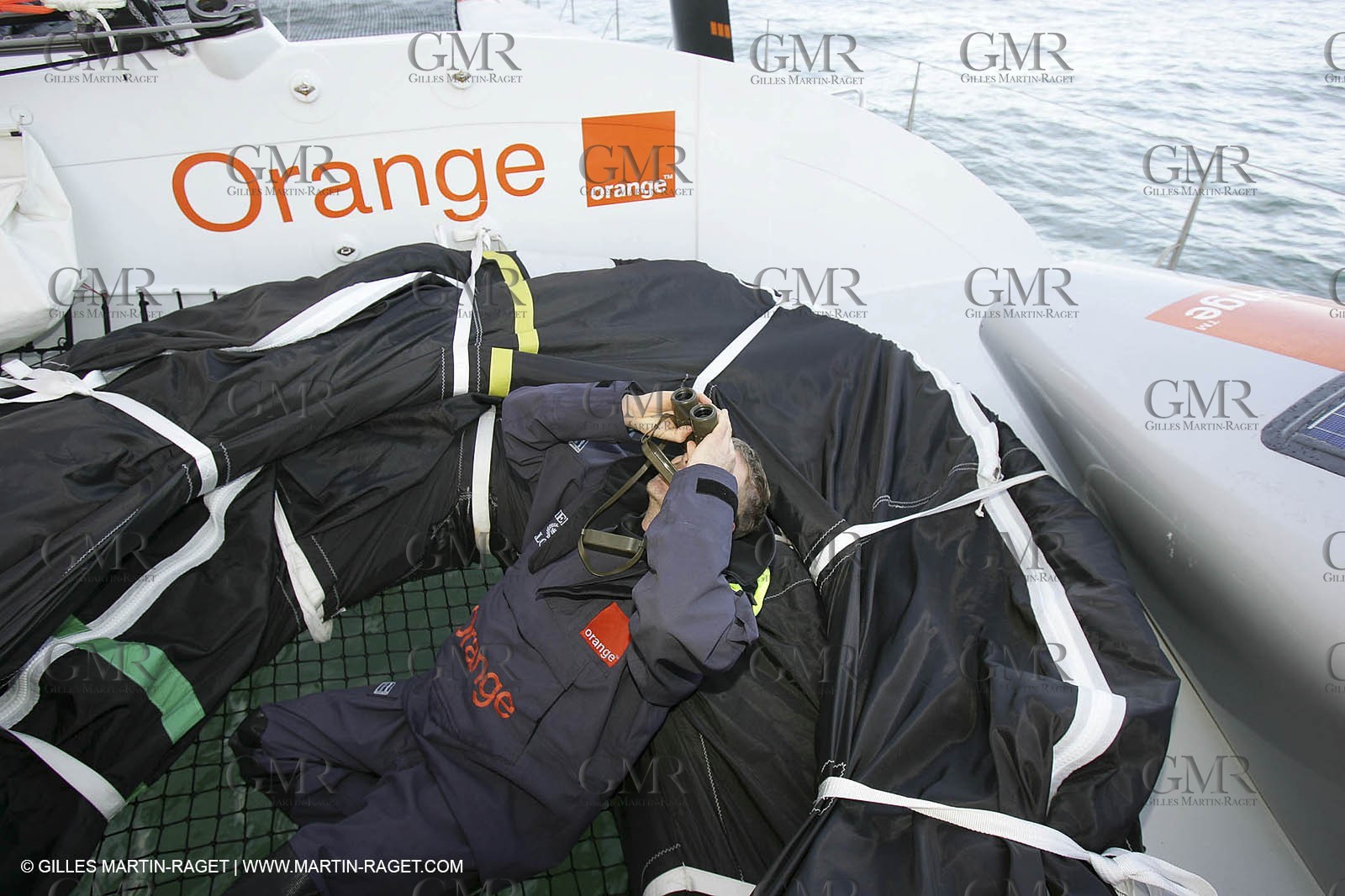 Orange II  - 2005 Jules Verne Trophy - Training in Bay of Biscay - Yann Eliès-