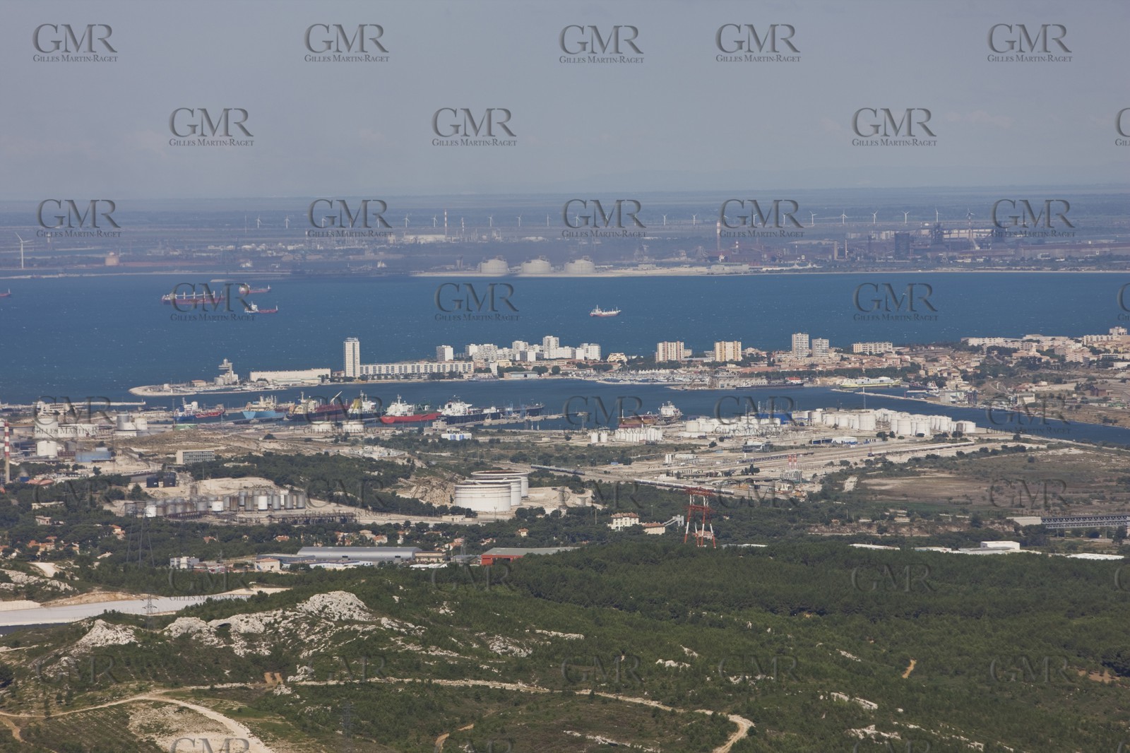 14 07 2008 - french coast in Fos gulf and Port de Bouc area