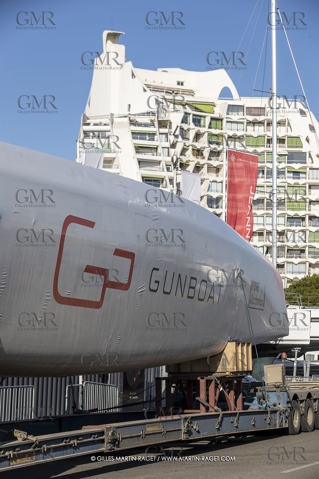 15 02 2022, La Grande Motte (FRA), Gunboat 80  1 hulls delivery