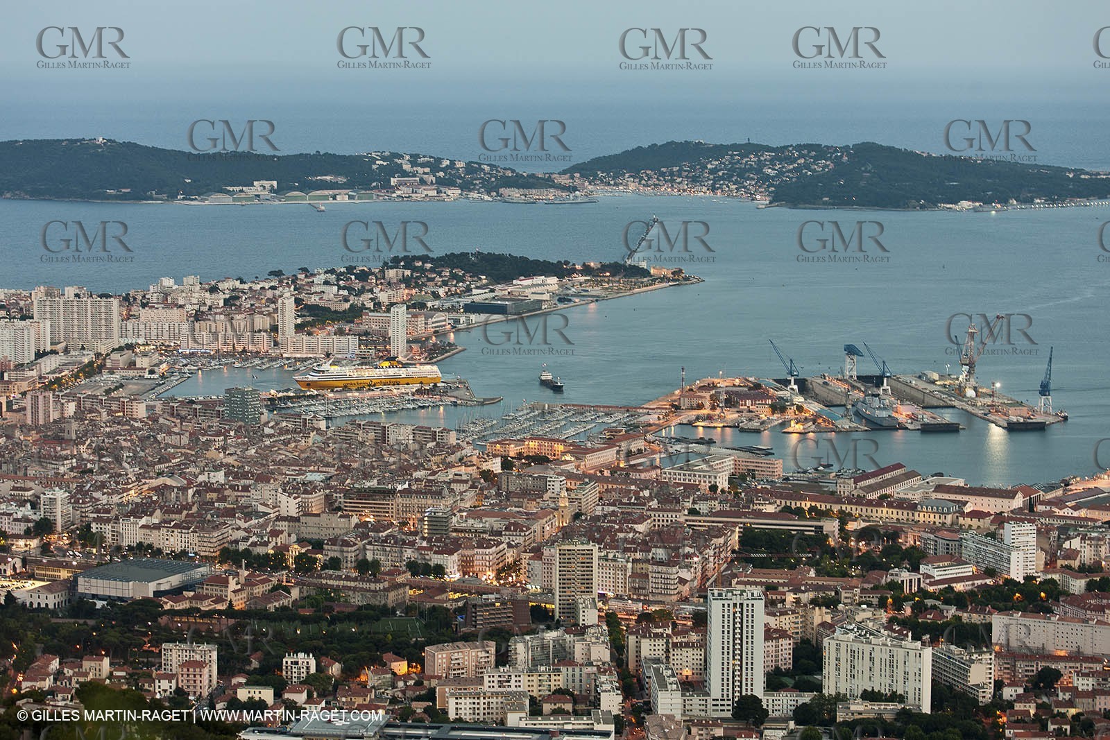 07 06 2012-Toulon (FRA,83) - Bay of Toulon as seen from the top of Mount Faron