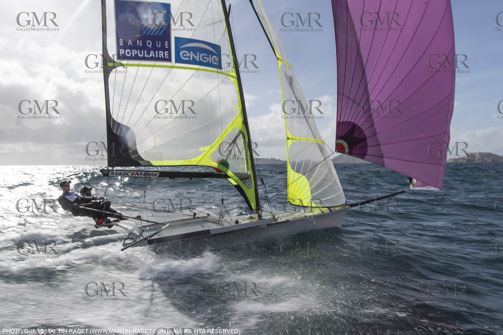 04 03 2016, Marseille (FRA,13), Olympic Sailing, 49er, french representatives Julien D'Ortoli Noë Delpech training