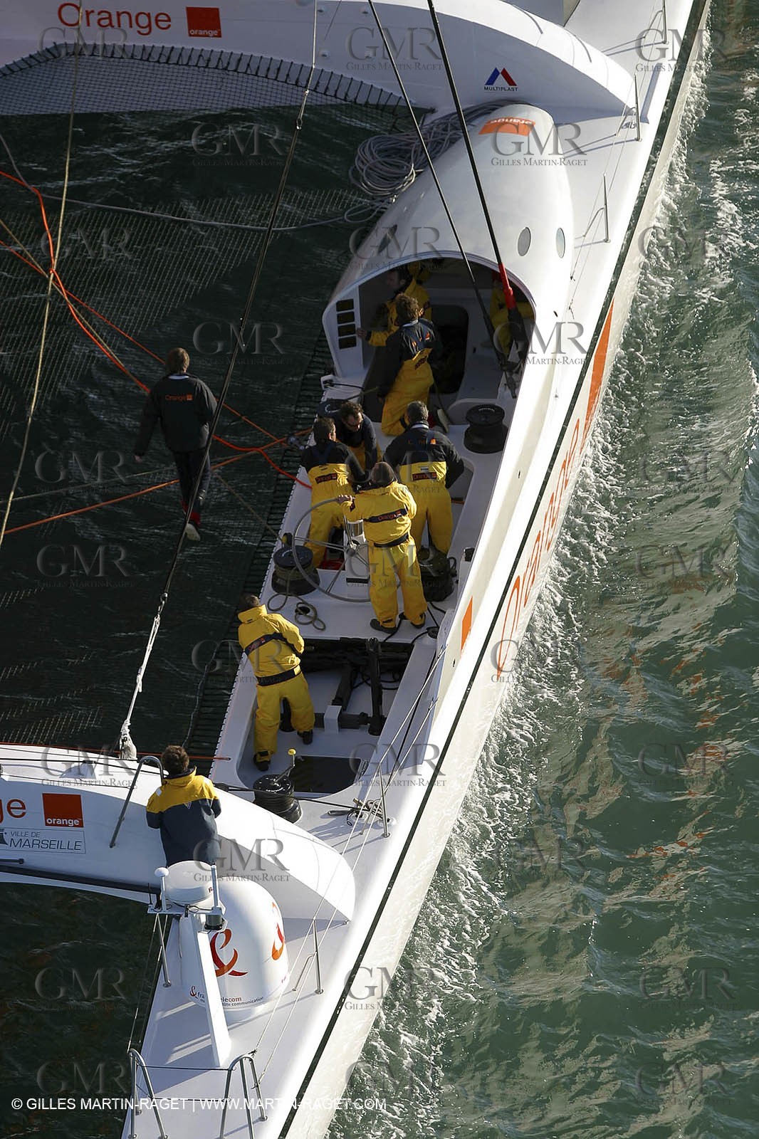 Vannes - Multiplast Boatyard - Orange II 1st sea trial