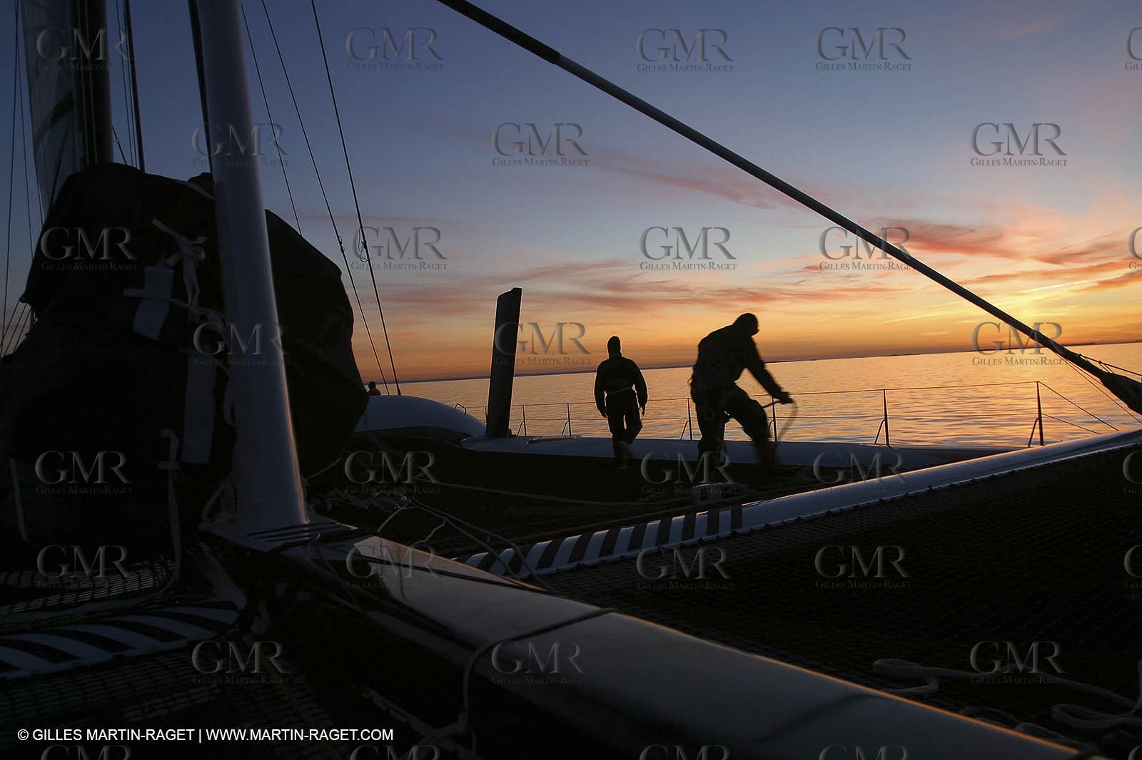 Lorient -Orange II - First sea trials - onboard - at night