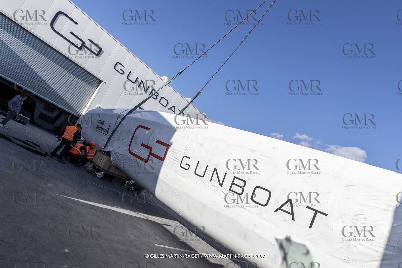 15 02 2022, La Grande Motte (FRA), Gunboat 80  1 hulls delivery