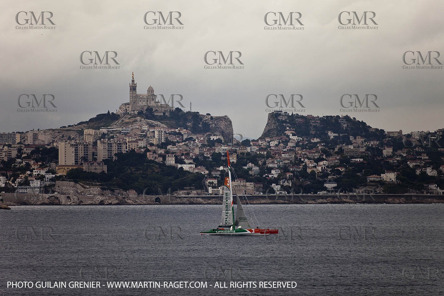 05 14 09 - Marseilles - Mediterranean Record - Groupama 3 - Franck Cammas - G Class - Start from Marseilles to Carthage (Tunisia)