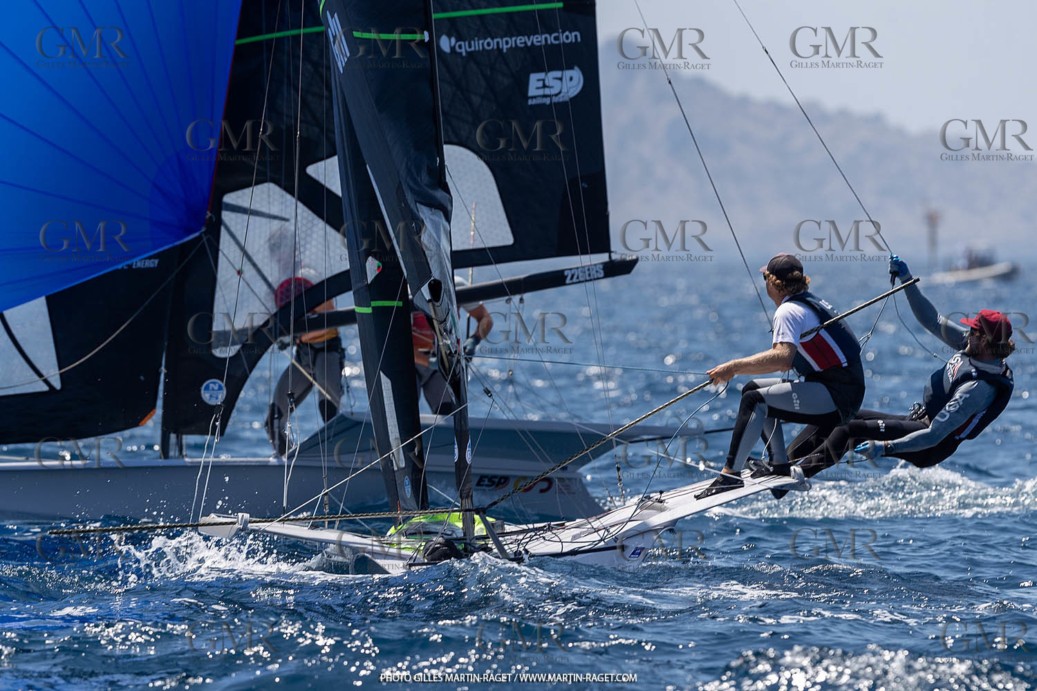 16 07 2023, Marseille, (FRA), Paris 2024 Olympic Games 2024 Sailing Test Event, Day 8, Medal race 49er Men