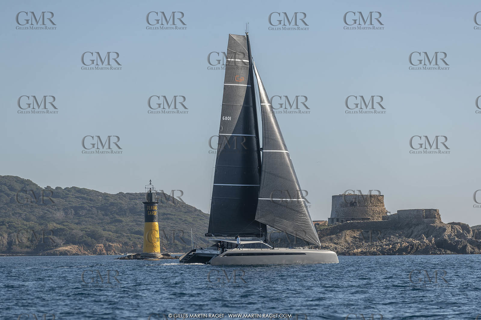 16 02 2019, Porquerolles (FRA,83), Gunboat 68 sail testing  3