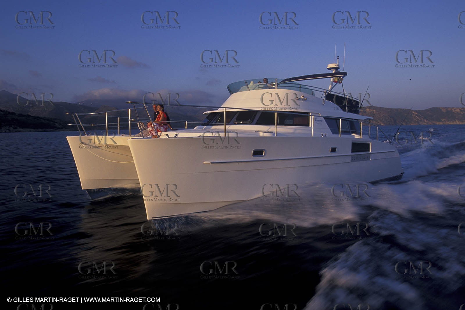 Motor boat running