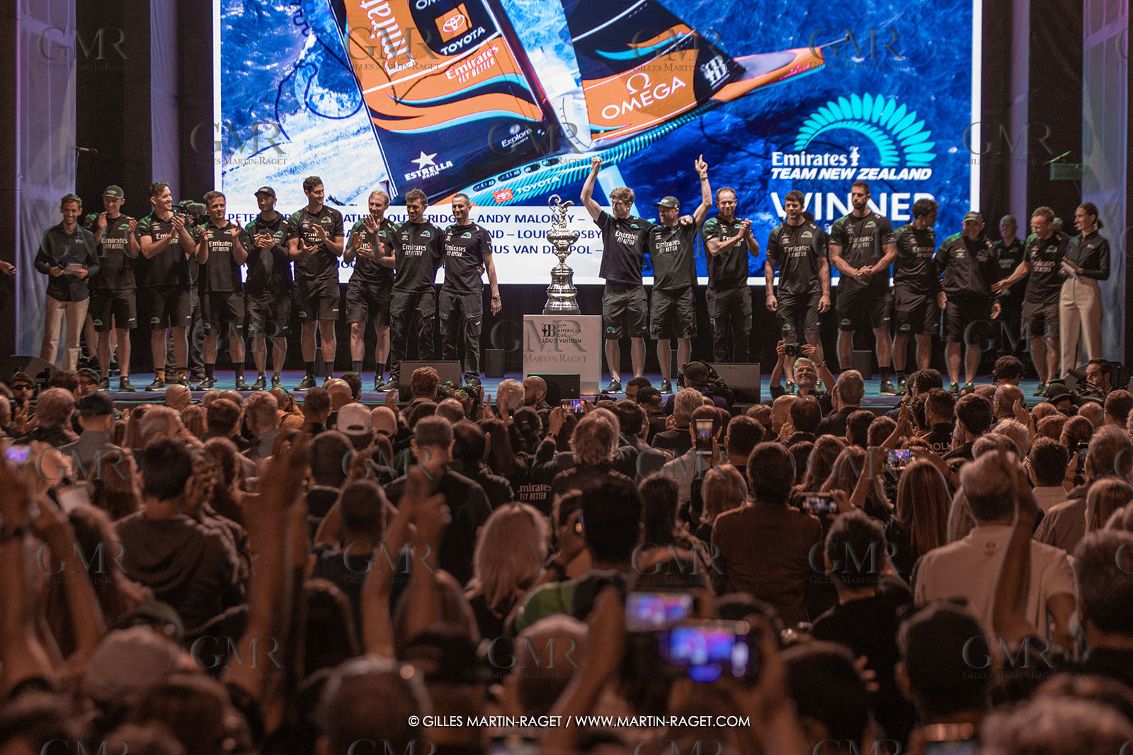 19 10 2024, Barcelona (ESP), Louis Vuitton 37th America's Cup, Final Match, Race Day 6 , Prizegiving