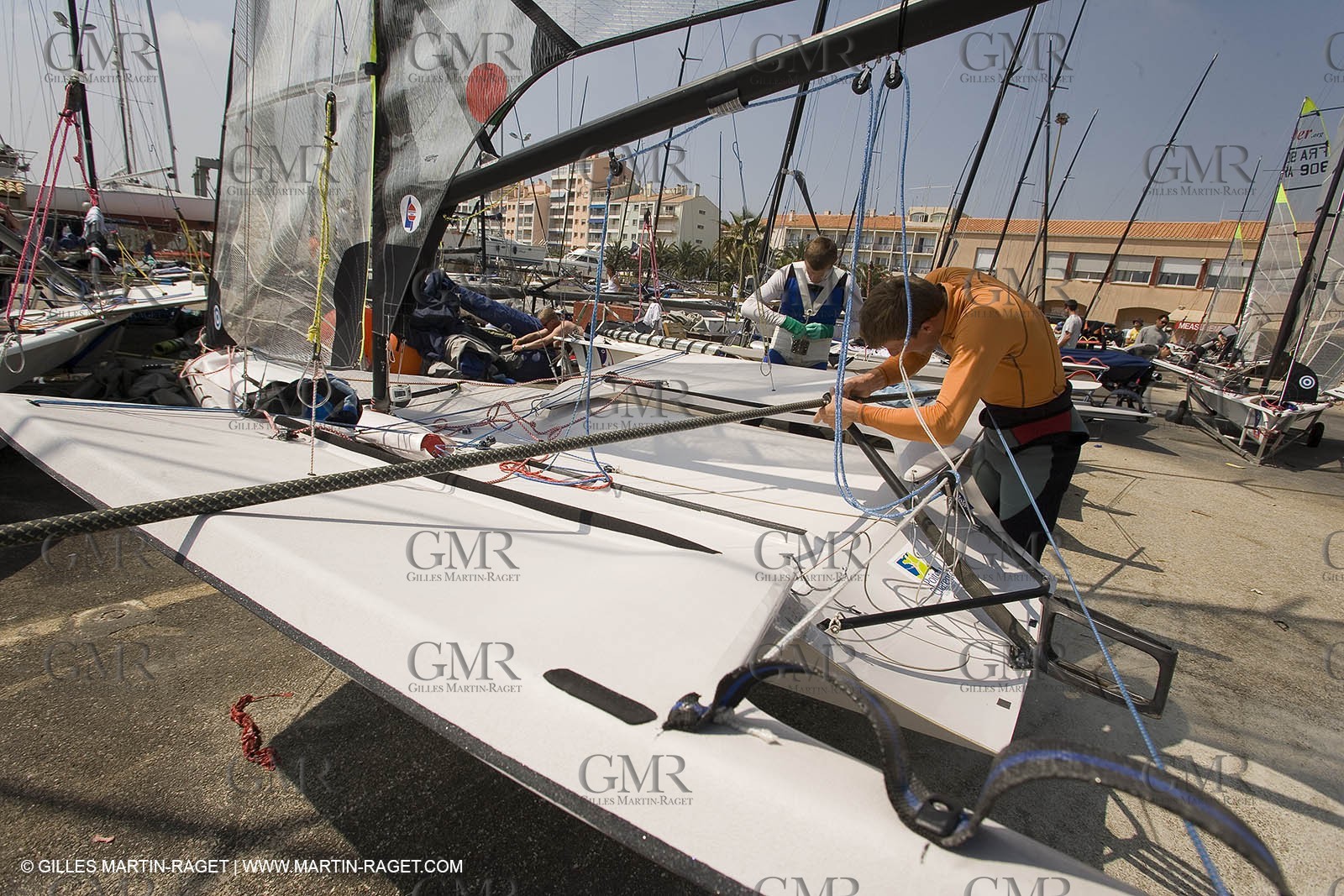 22 04 2007 - 2007 Semaine Olympique Française - Hyères (South of France) - Day 1 - Team France - 49er