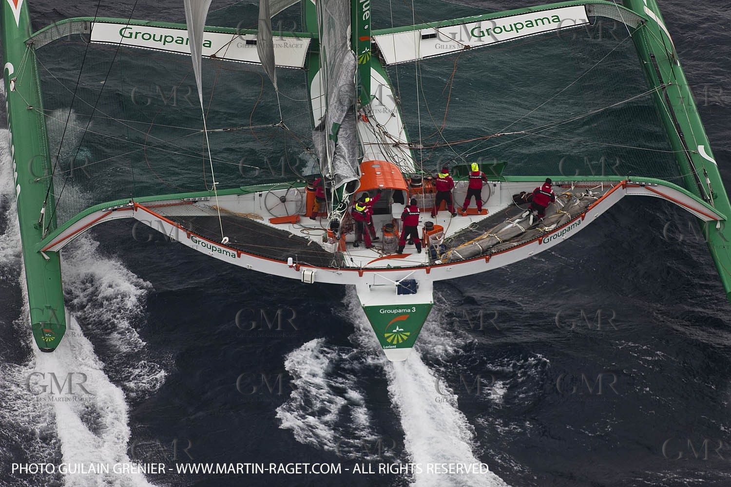 05 14 09 - Marseilles - Mediterranean Record - Groupama 3 - Franck Cammas - G Class - Start from Marseilles to Carthage (Tunisia)
