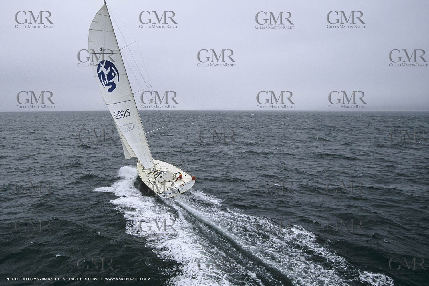 Imoca, Geodis, Christophe AUguin, Vendée Globe 1996-97, NY-San Francisco 1995