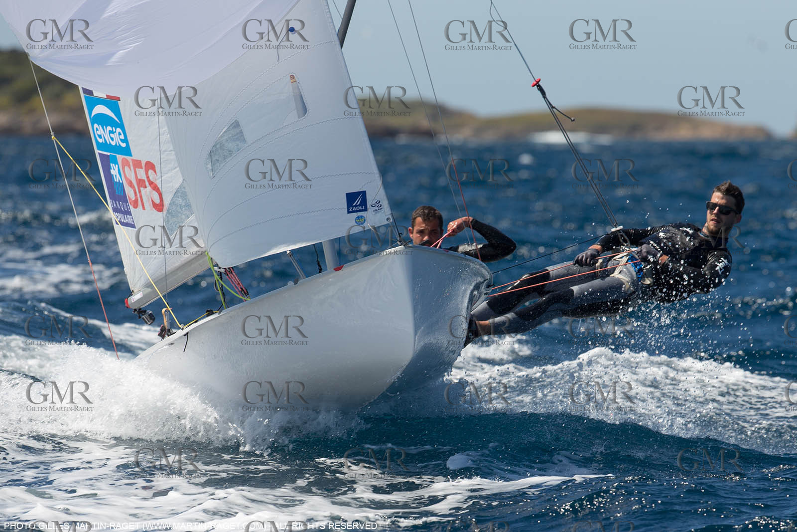 25 04 2016, Hyères (FRA,83), Jeux Olympiques Rio 2016, voile, 470, Sofian Bouvet   Jeremie Mion, SFS Voile