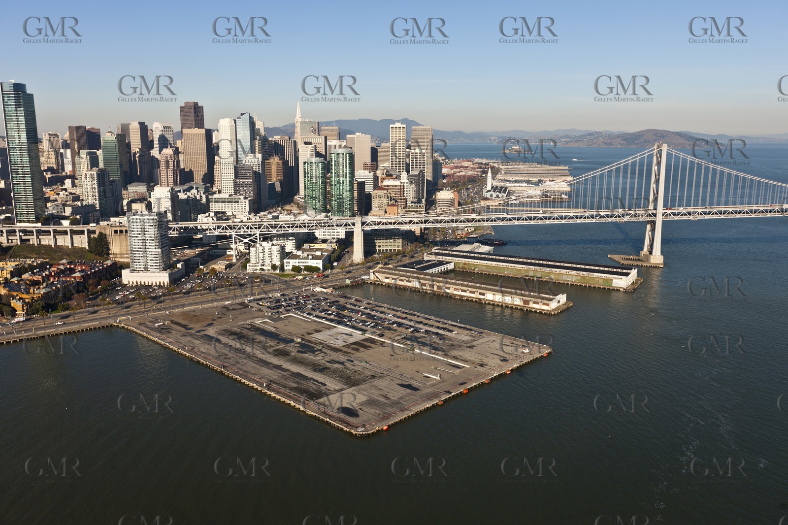 05 01 2011 - San Francisco (USA, CA) - 34th America's Cup - San Francisco waterfront  - Piers 26 (closest to bridge), Piers28, Piers 30-32