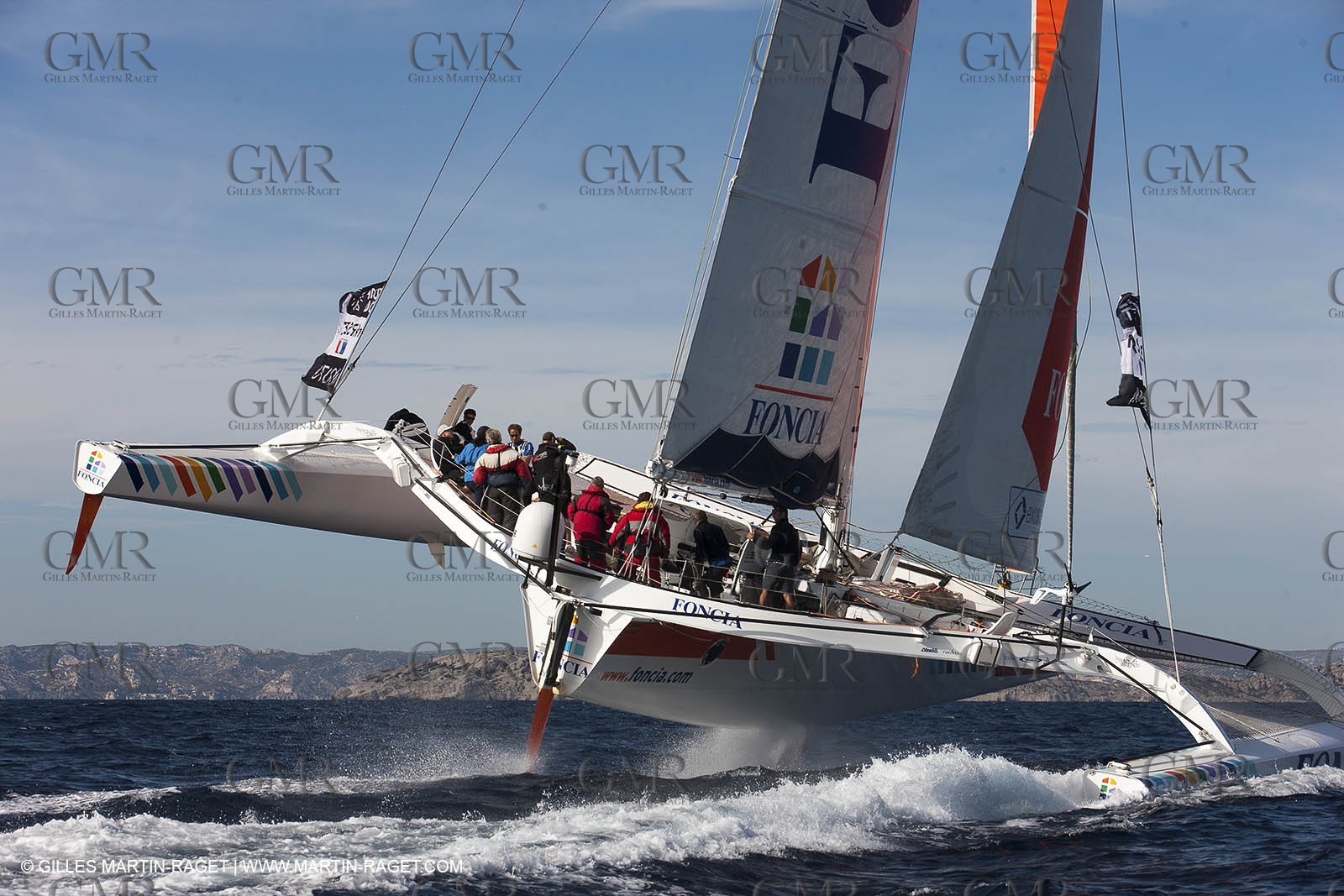 27 09 2012 - Marseille (FRA,13) - Alpari World Match Race Tour - Match Race France 2012 - Day 3 - Quarter finals - Matc Racing specialists sail on Foncia