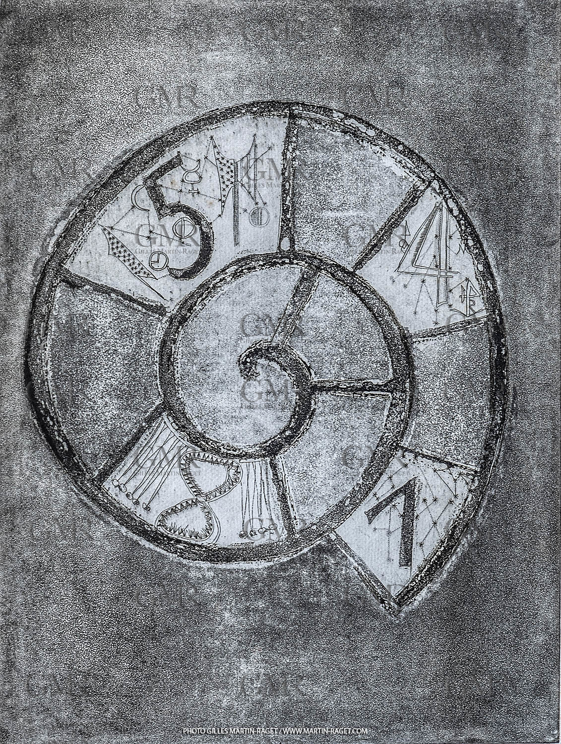 12 07 2020, St Rémy de Provence (FRA, 13) Oeuvre Germaine Richier, gravure