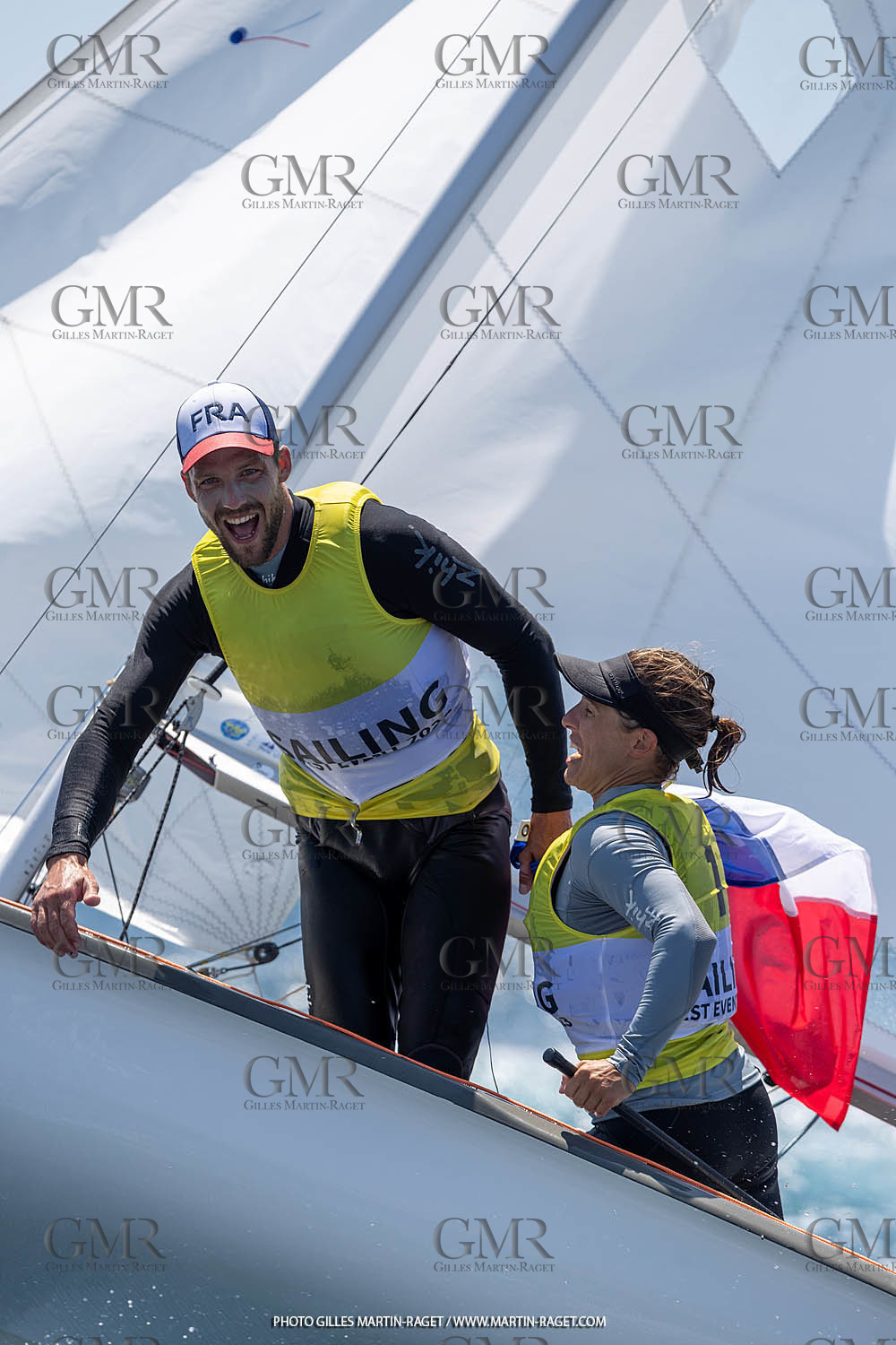 15 07 2023, Marseille (FRA), Paris 2024 Olympic Games Sailing Test Event, Day 6, 470 Medal Race
