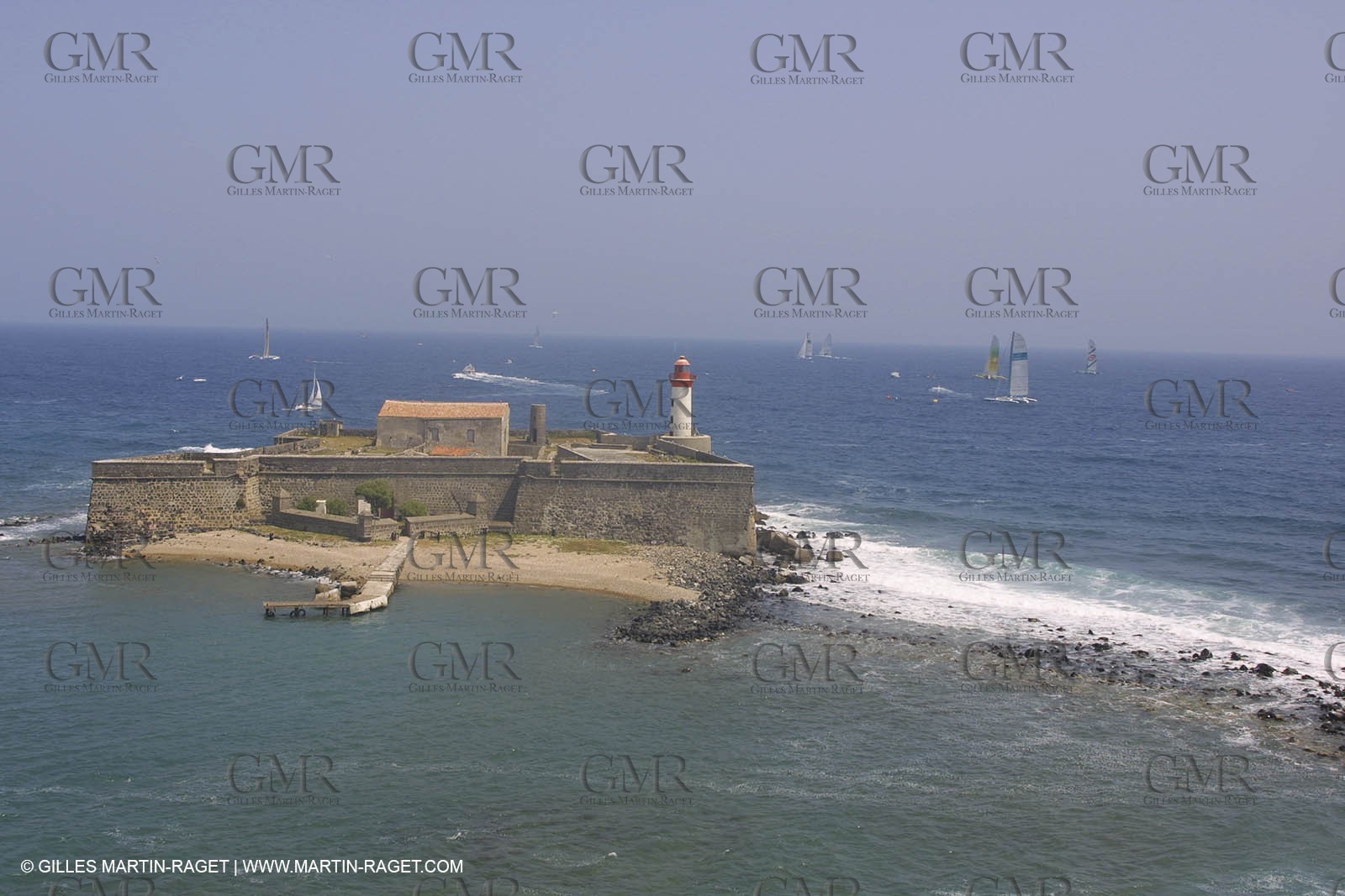 Agde Cape - Brescou fortress and lighthouse