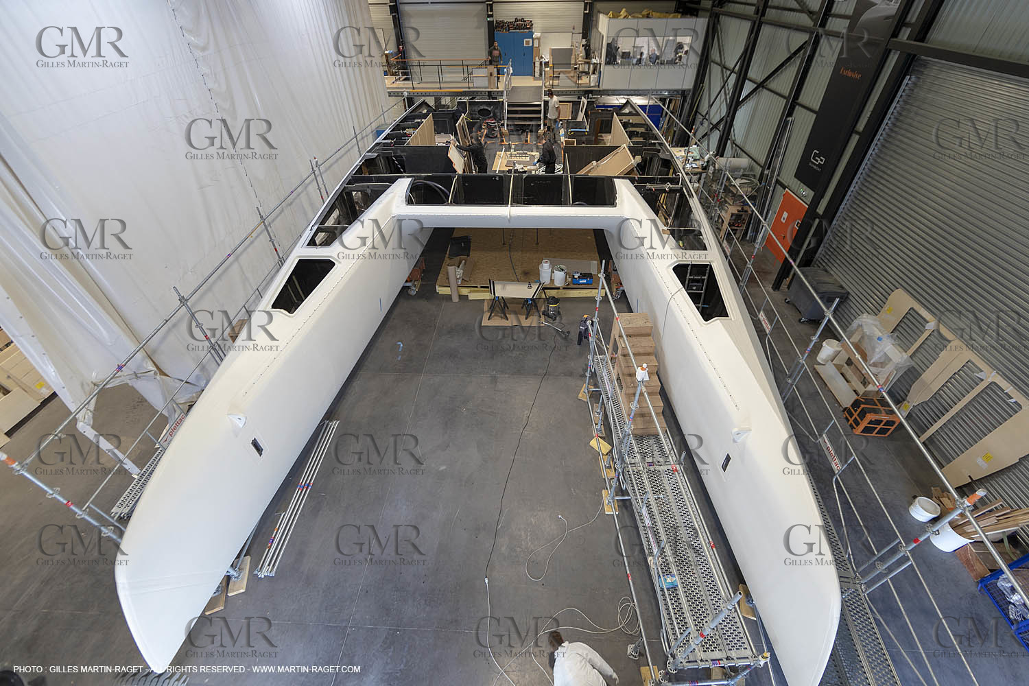 29 10 2018, La Grande Motte (FRA,30), Chantier Gunboat, construction du Gunboat 68