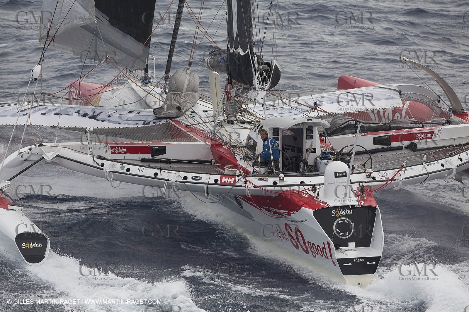 12 09 2012 - Marseille (FRA,13) - Trimaran Sodebo - Thomas Coville - Trans Mediterranée record attempt.