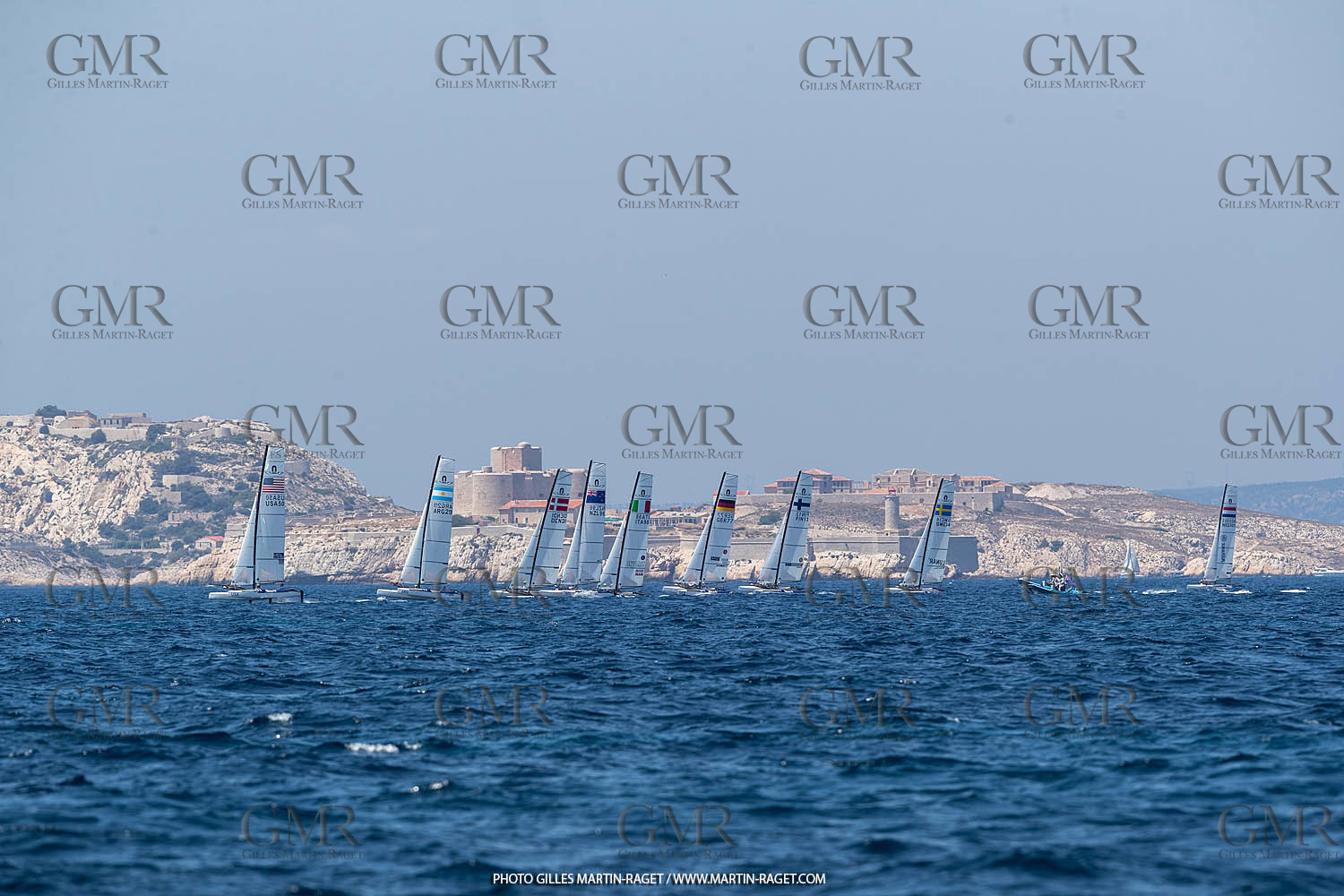16 07 2023, Marseille, (FRA), Paris 2024 Olympic Games 2024 Sailing Test Event, Day 8, Medal race Nacra 17