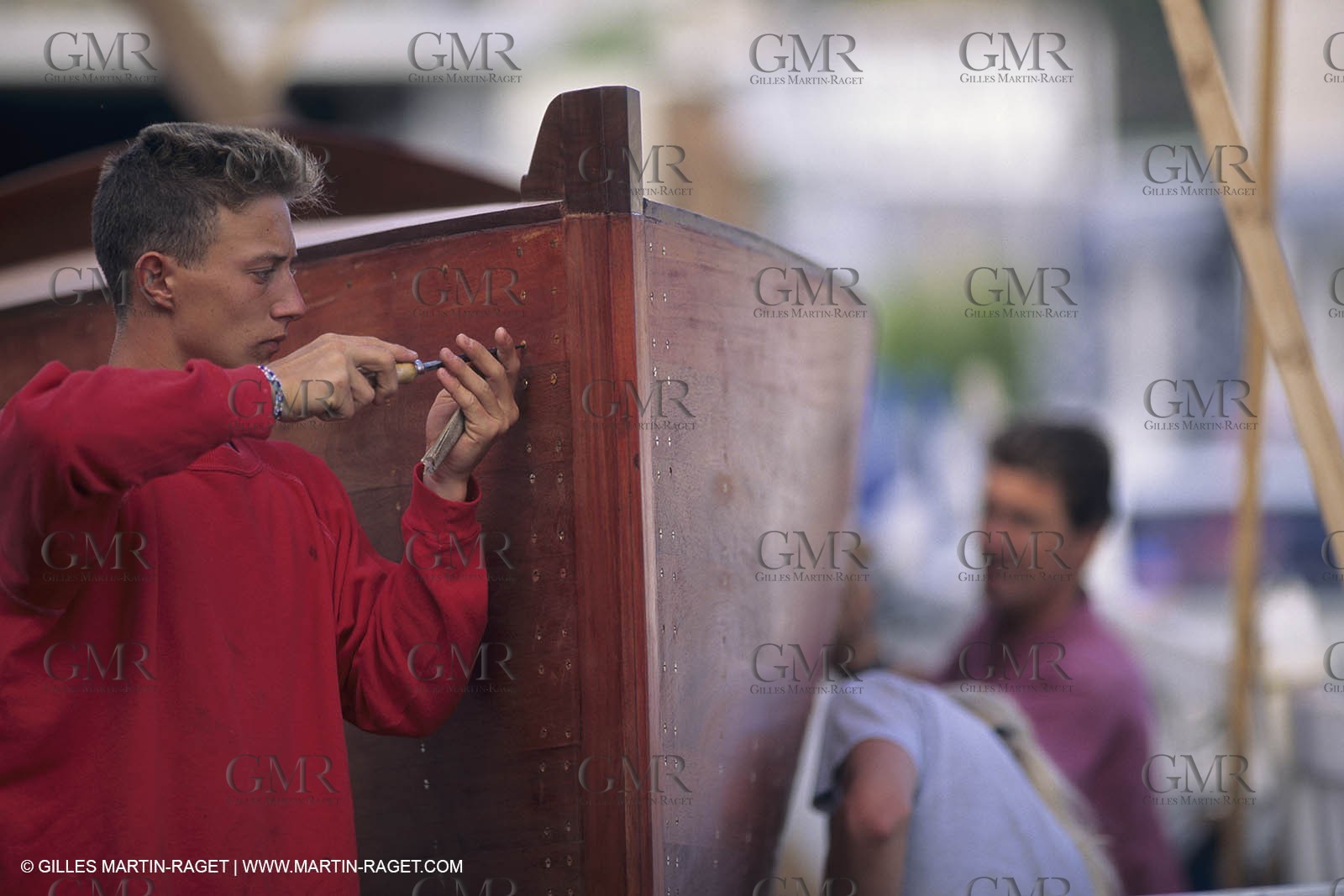 motor boats, claissc runabouts, cefit or Sagitta at Trapani boatyard (Cassis, FRA,13)