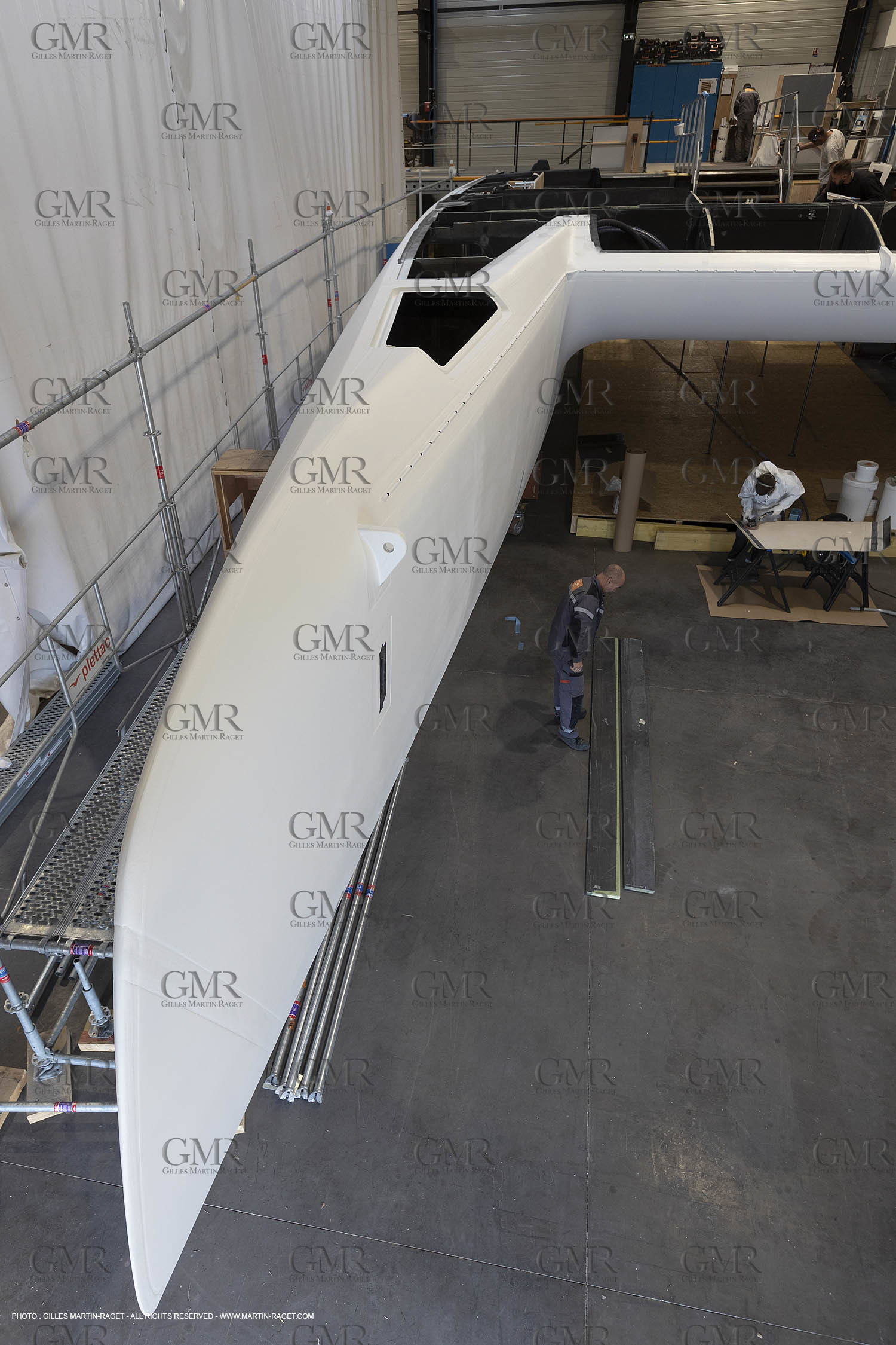 29 10 2018, La Grande Motte (FRA,30), Chantier Gunboat, construction du Gunboat 68