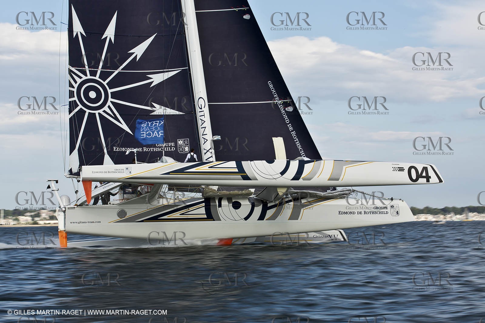 02 07 2012 - Newport (RI) -start of the Krys Ocean Race pre-event sailed between Newport and New York, Gitana XV