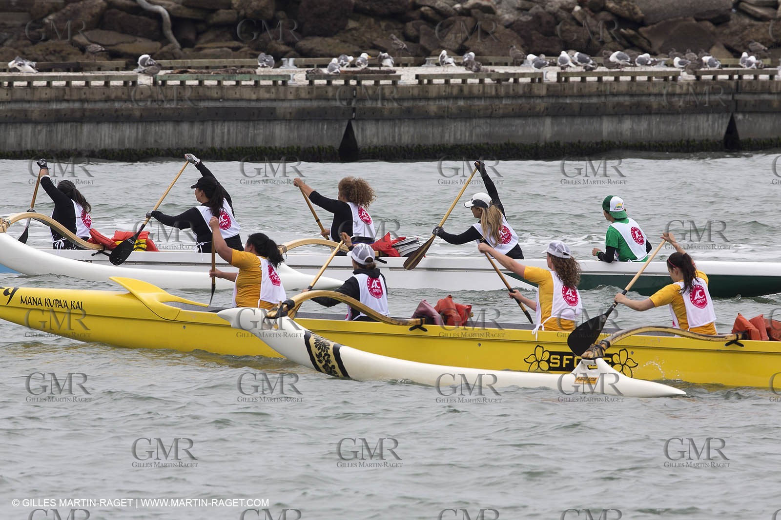 10 08 2013 - San Francisco (USA,CA) - 34th America's Cup - AC Open - Outrigger Canoe Races et Hula Danceperformance at Marina Green Village