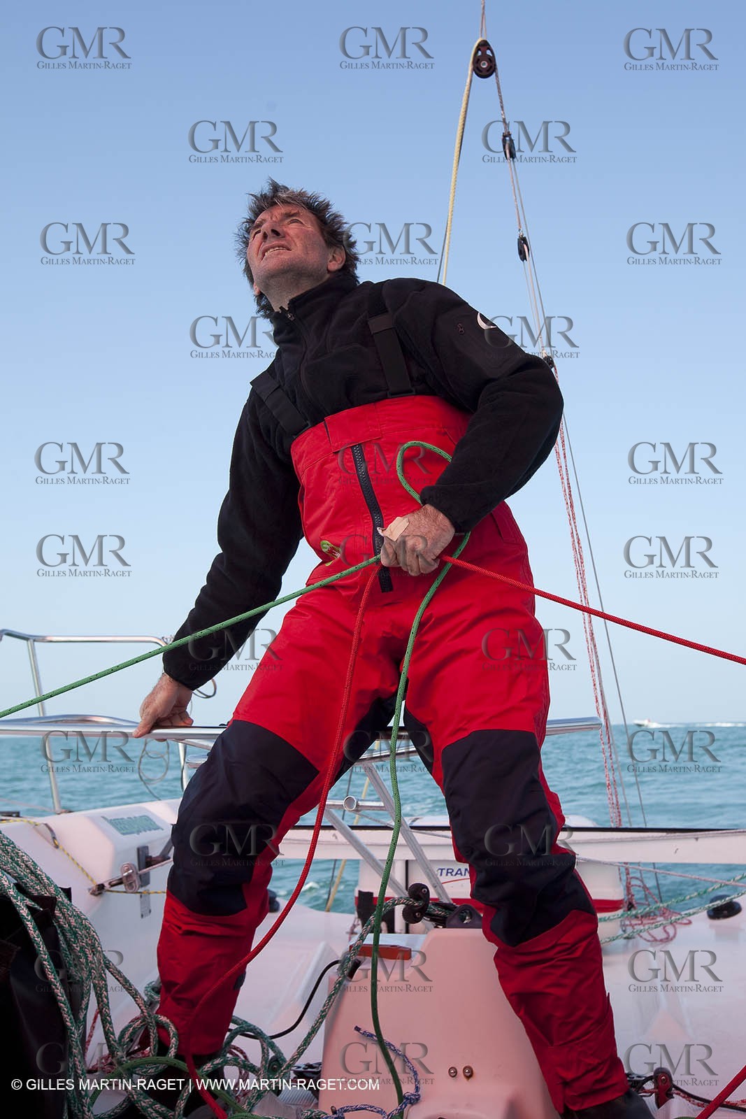 13 03 2010 - La Grande Motte   Port Camargue (FRA) - Groupe Bel - Entraînement Kito de Pavant   Sébastien Audigane en vue de la Transat AG2R 2010