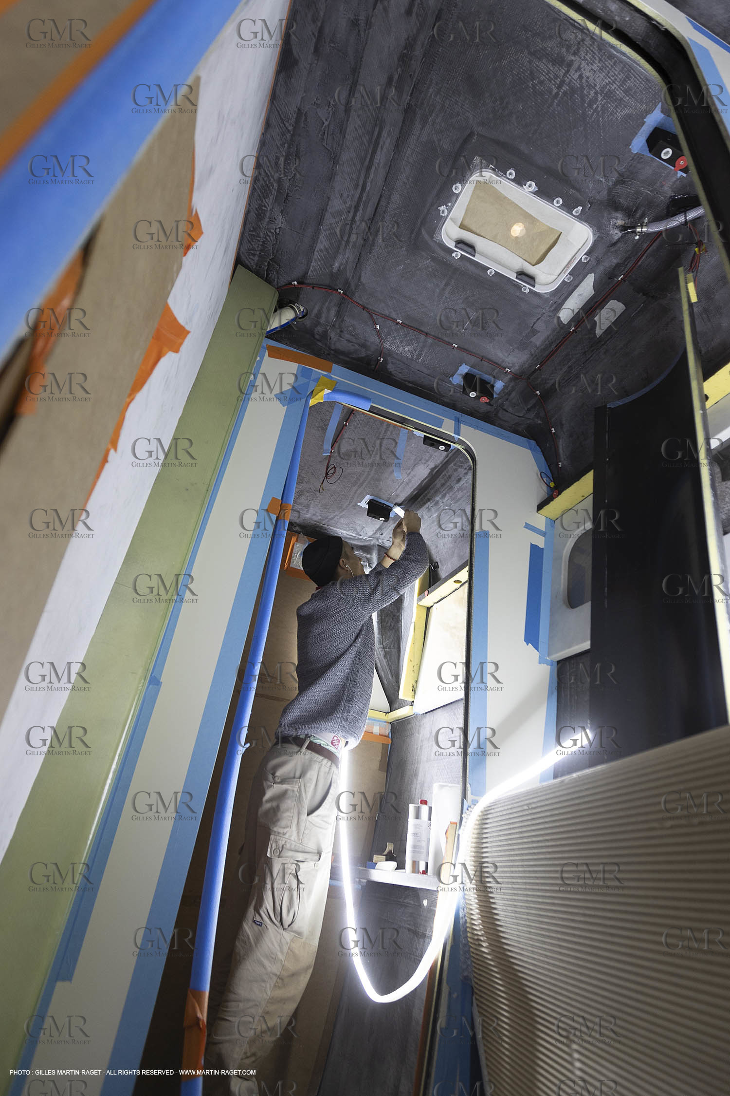 29 10 2018, La Grande Motte (FRA,30), Chantier Gunboat, construction du Gunboat 68