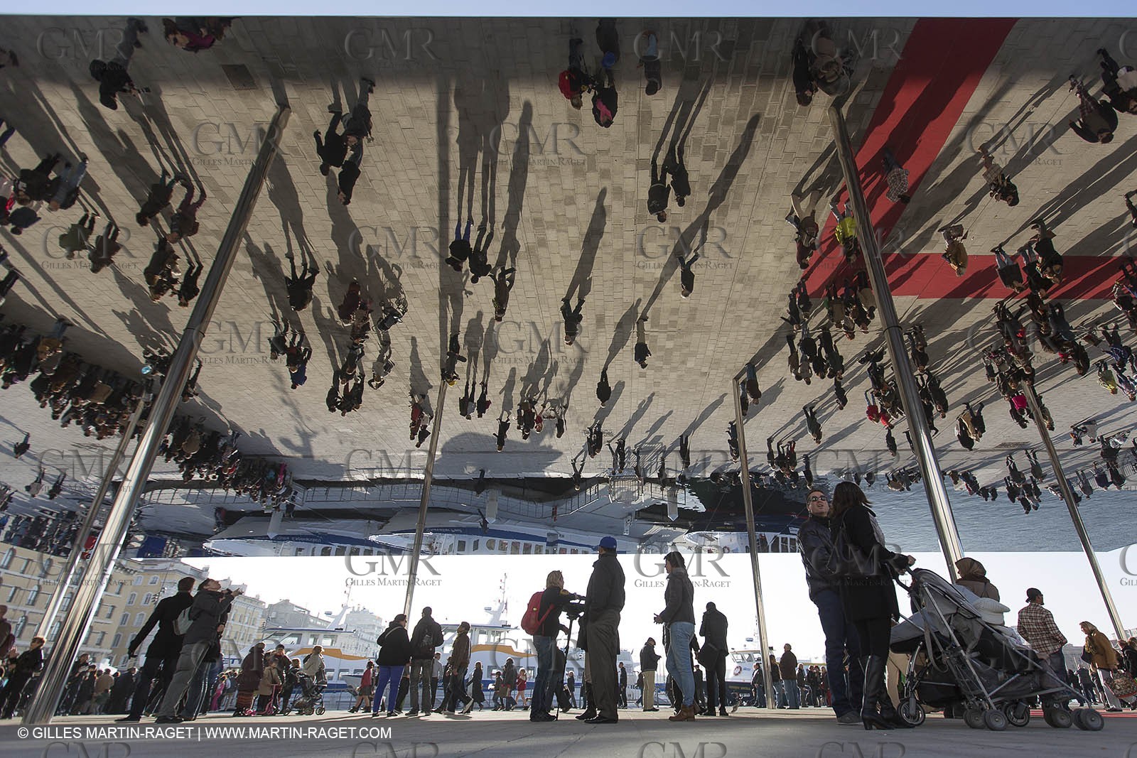 02 02 2013,  Marseille, FRA, 13, Inauguration de l'ombrière et du Vieux Port semi-piétonnier
