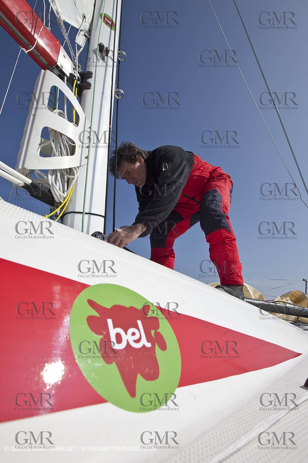 13 03 2010 - La Grande Motte   Port Camargue (FRA) - Groupe Bel - Entraînement Kito de Pavant   Sébastien Audigane en vue de la Transat AG2R 2010