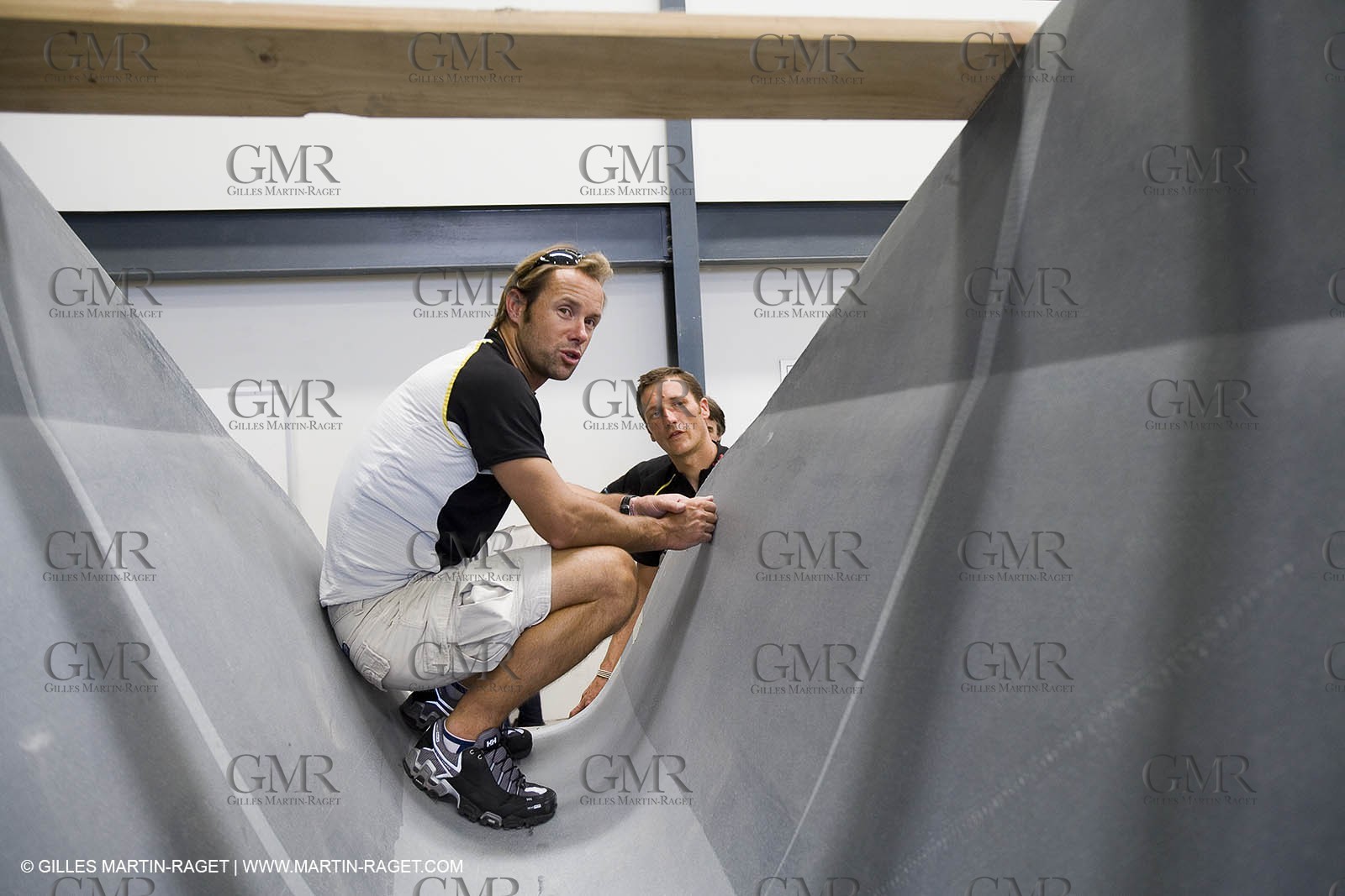 Sydney, Australia, Thomas Coville trimaran Sodebo building at Boat Speed