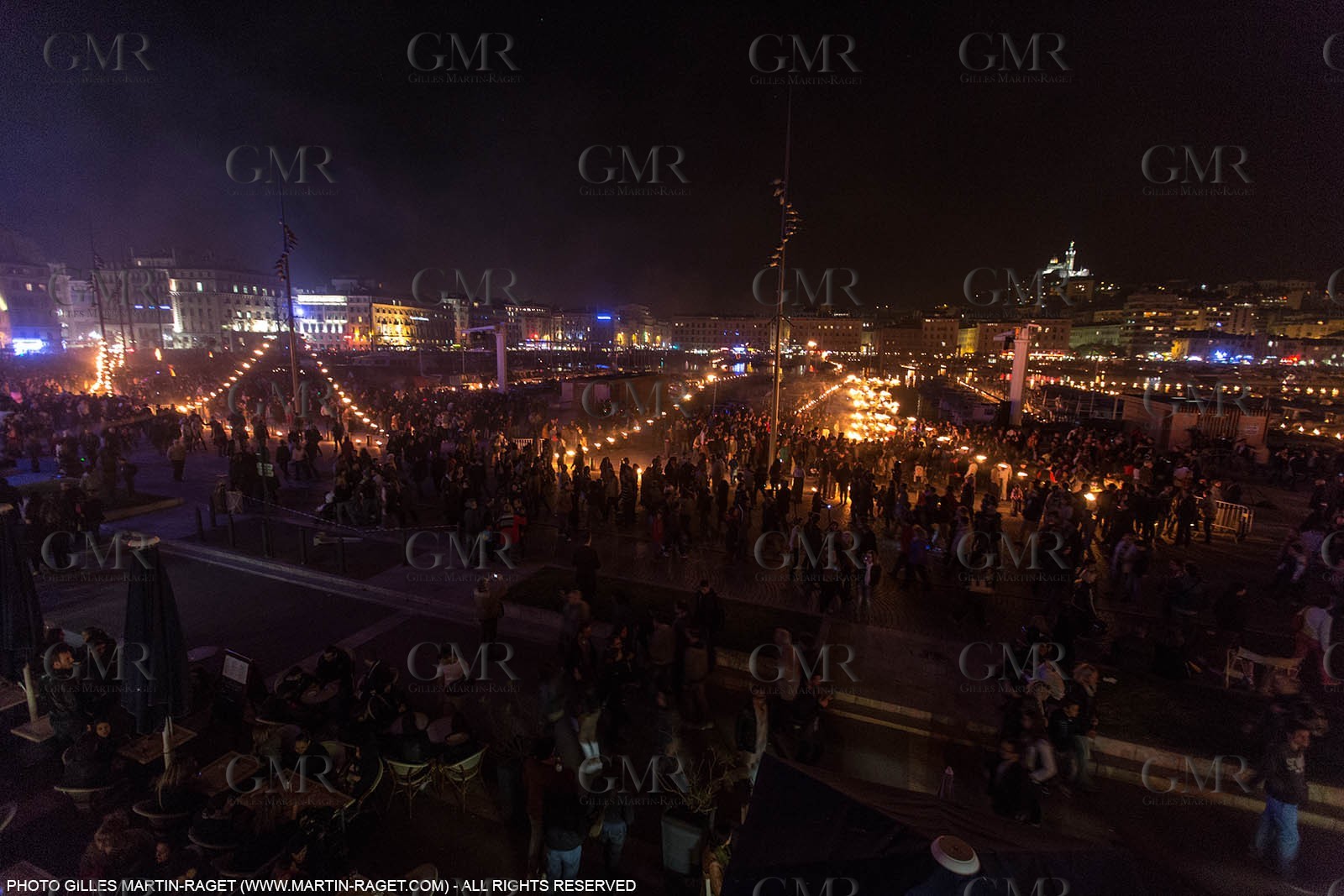 03 05 2013 - Marseille (FRA,13) - Marseille Provence 2013, illumination du Vieux Port par la Compagnie Carabosse