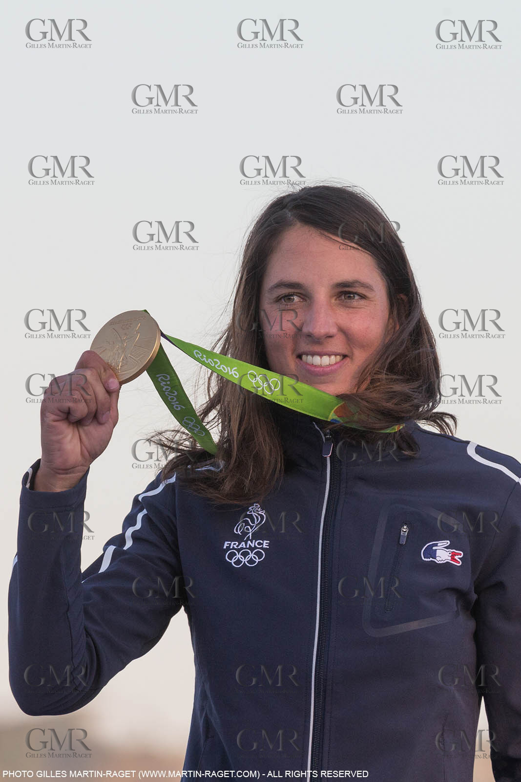 14 08 2016, Rio de Janeiro (BRA), 2016 Olympic Games, Sailing, RSX Women medal ceremony, Charline Picon (FRA)