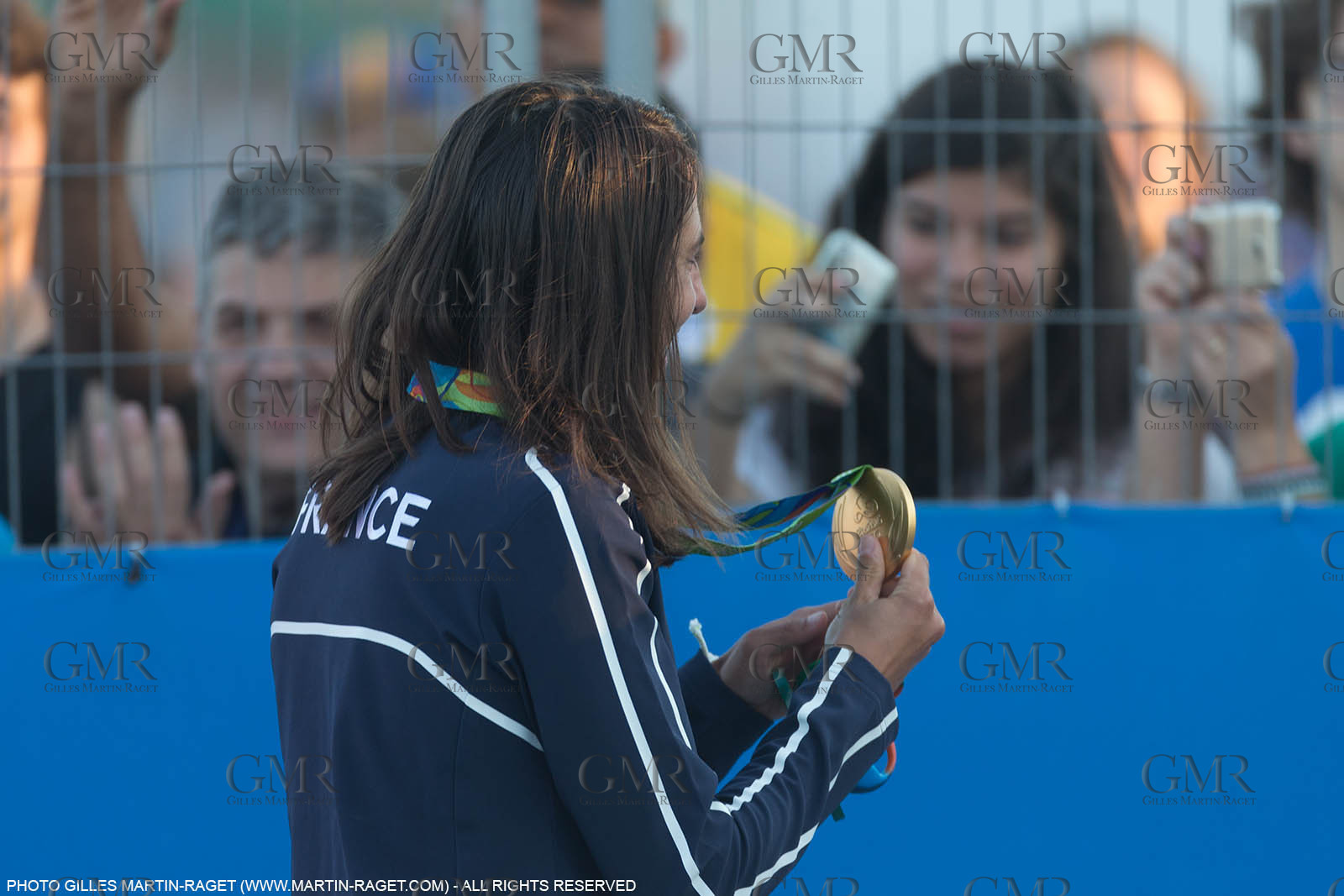 14 08 2016, Rio de Janeiro (BRA), 2016 Olympic Games, Sailing, RSX Women medal ceremony, Charline Picon (FRA)