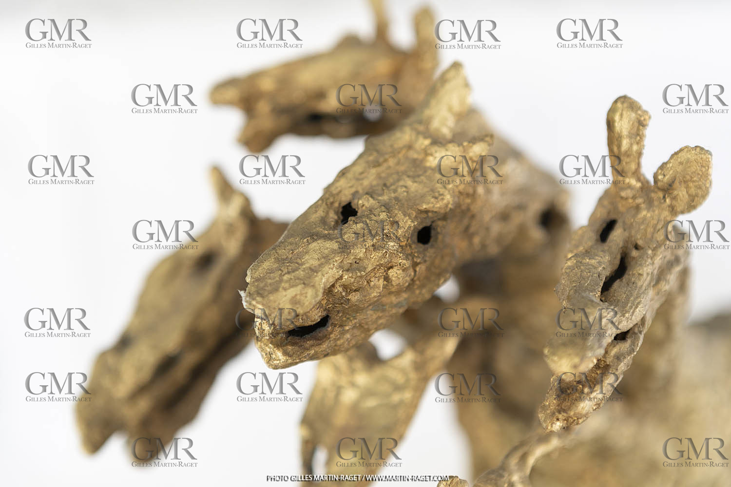 12 02 2020, Marseille (FRA,13), Oeuvre de Germaine Richier, Le Cheval à six têtes, petit 1955 ou 1956, Bronze naturel nettoyé, Numéroté Epreuve d'artiste, fondeur : L. Thinot, Paris, 35,5 x 38 x 18 cm, Collection particulière