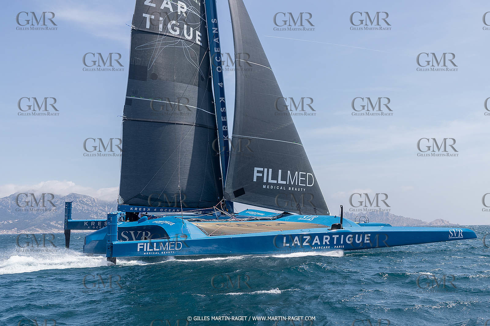 18 05 2022, Marseille (FRA), APremière navigation du trimaran Ultim SVR LAZARTIGUE à Marseille
