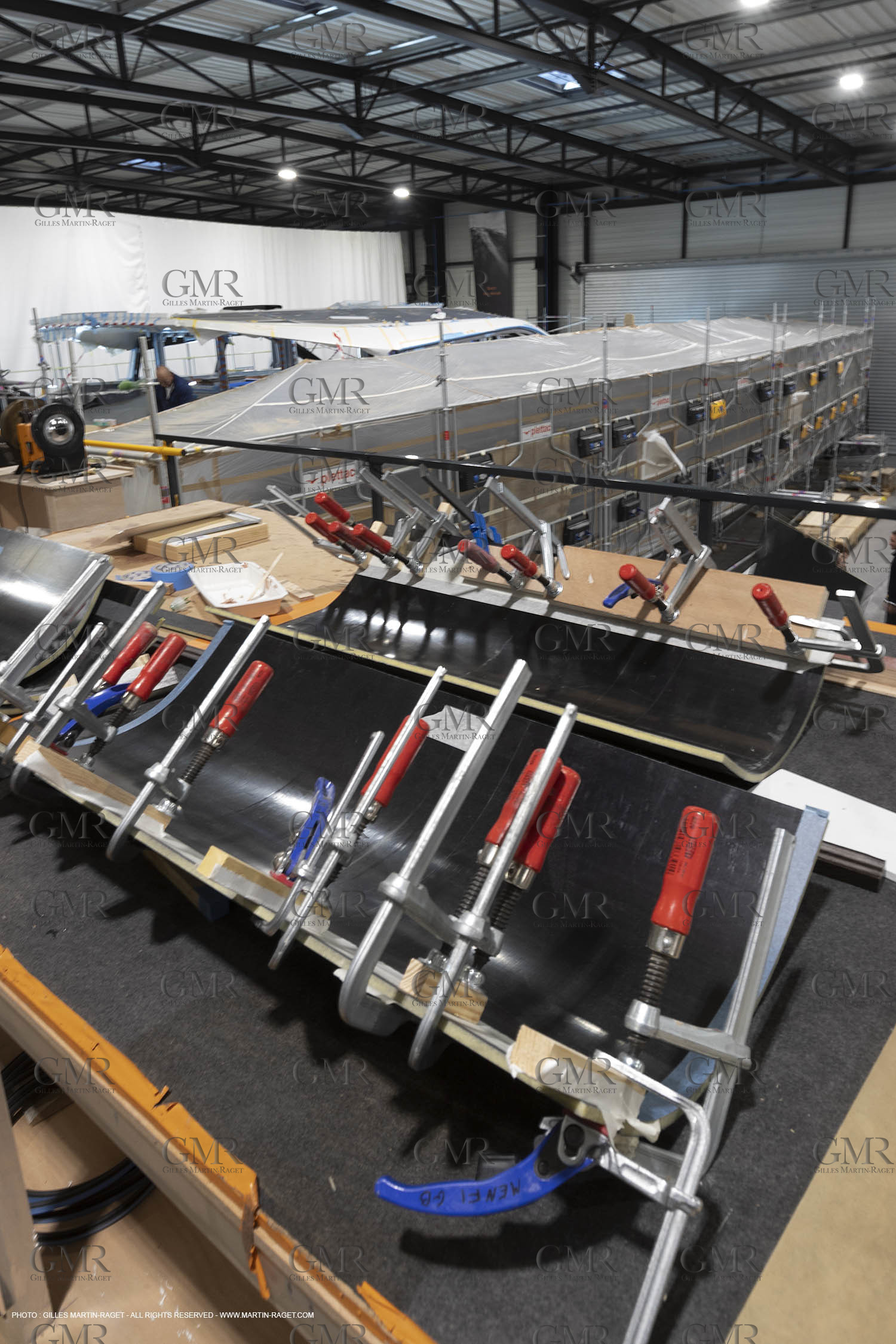 29 10 2018, La Grande Motte (FRA,30), Chantier Gunboat, construction du Gunboat 68