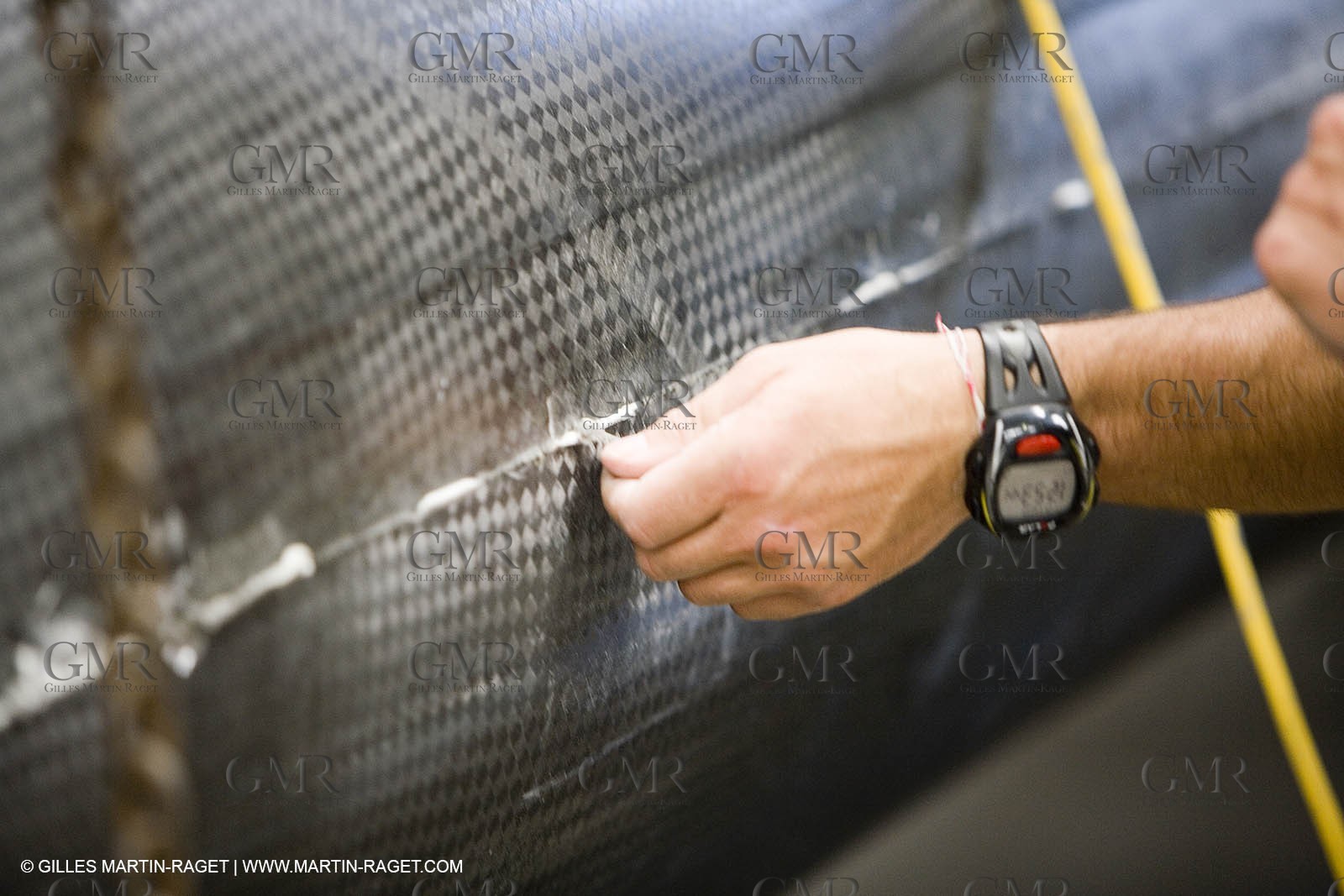 Sydney, Australia, Thomas Coville trimaran Sodebo building at Boat Speed